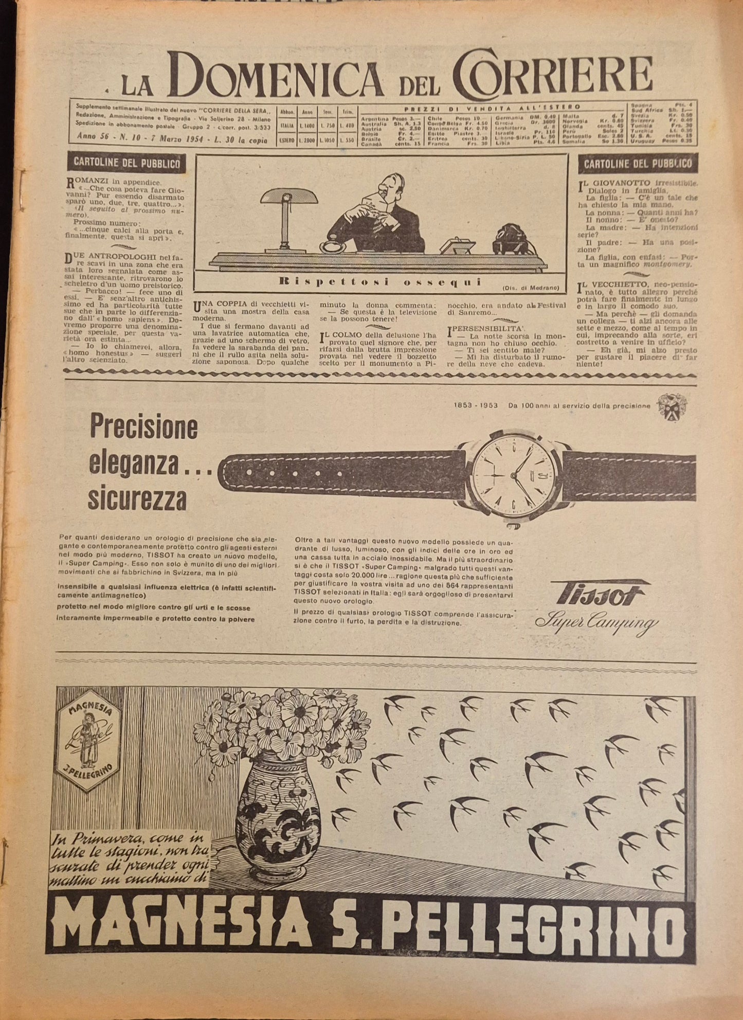 DOMENICA DEL CORRIERE N. 10 - 7 MARZO 1954