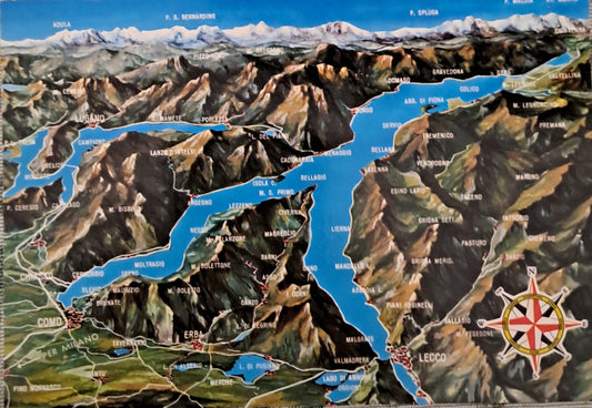 LAGO DI COMO - CARTINA - NV - FG - FG