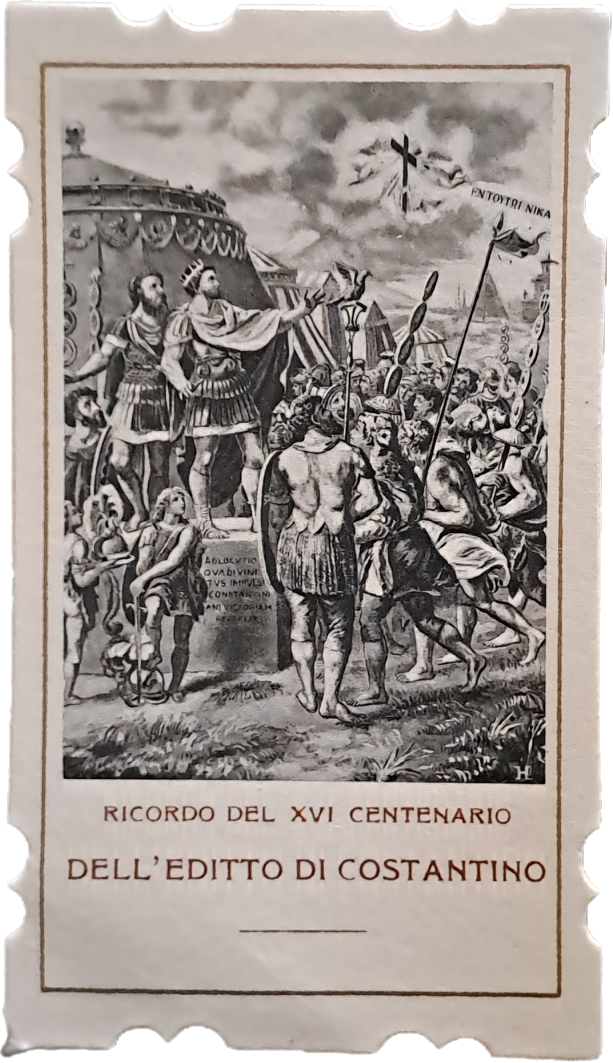 RICORDO DEL XVI CENTENARIO DELL'EDITTO DI COSTANTINO - HOLY CARD