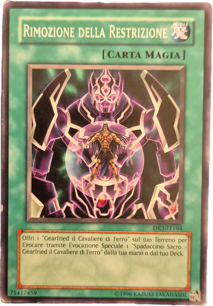 YU-GI-OH - RIMOZIONE DELLA RESTRIZIONE - DR3- IT164