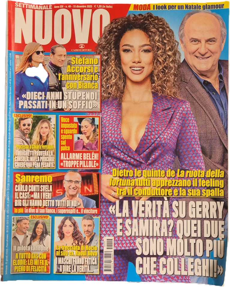 SETTIMANALE NUOVO 10 DICEMBRE 2025 - GERRY-SAMIRA-BELEN-ROCIO-ACCORSI
