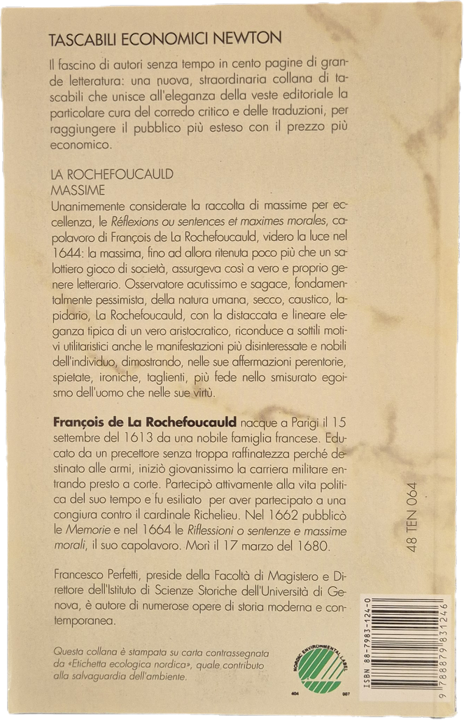 MASSIME - LA RICHEFOUCAULD - NEWTON 1993 - OUTLET DEL LIBRO