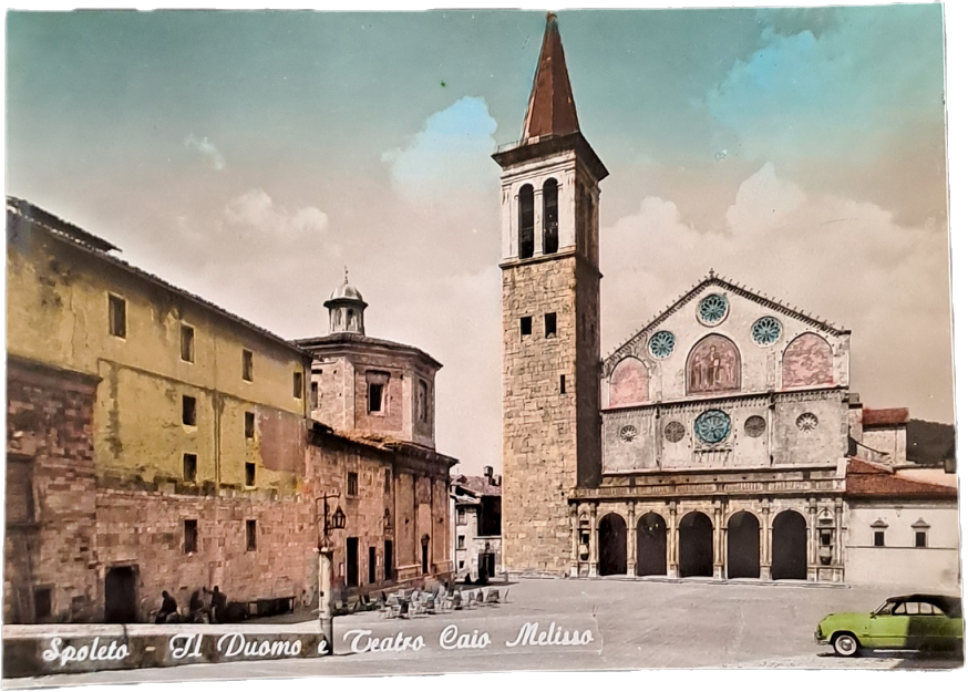SPOLETO - IL DUOMO E TEATRO CAIO MELISSO - NV - FG - ACQUARELLATA