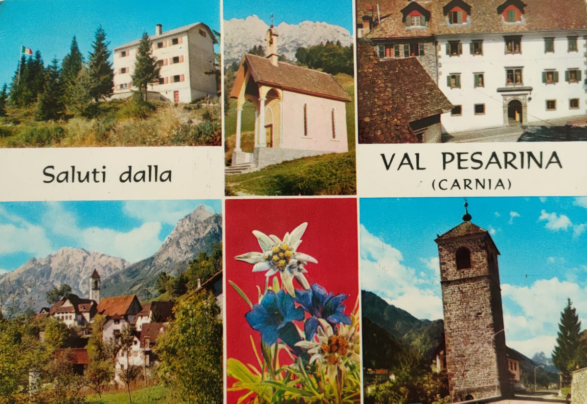 SALUTI DALLA VAL PESARINA - 5 IMMAGINI -V1968 - FG