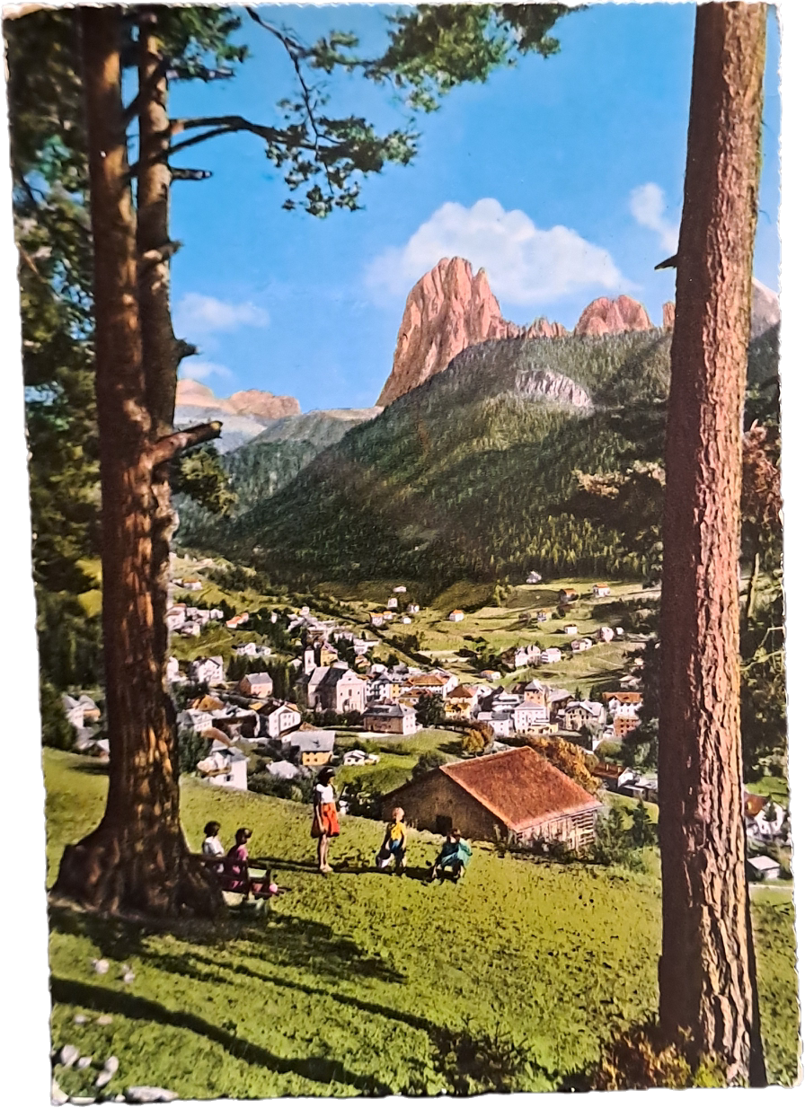 ORTISEI - PANORAMA - V1961 - FG - ACQUARELLATA
