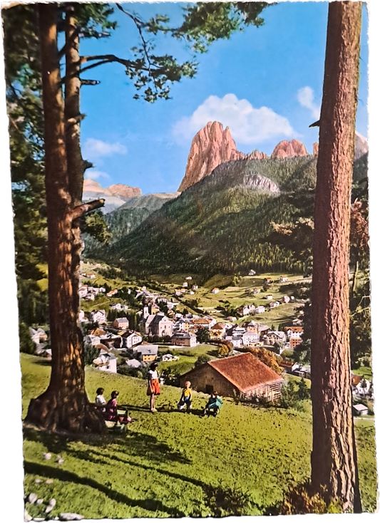 ORTISEI - PANORAMA - V1961 - FG - ACQUARELLATA