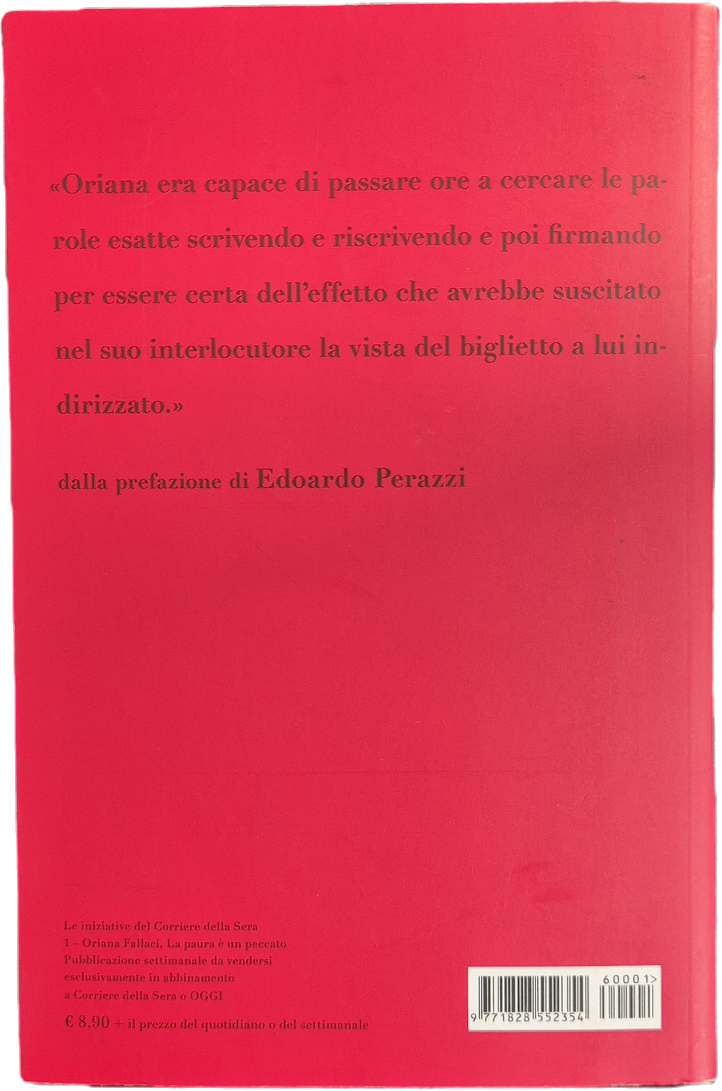LA PAURA E. UN PECCATO - ORIANA FALLACI