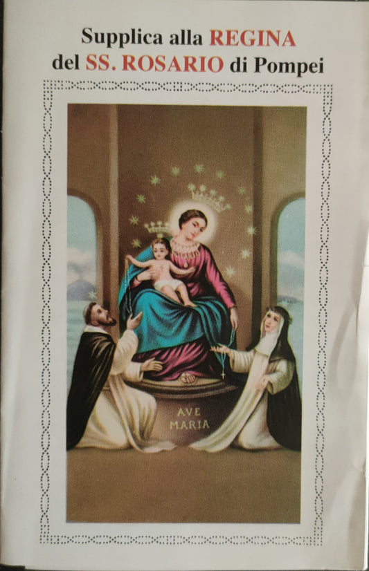 SUPPLICA ALLA REGINA DEL S. ROSARIO DI POMPEI - SANTINO AL LIBRO - HOLY CARD