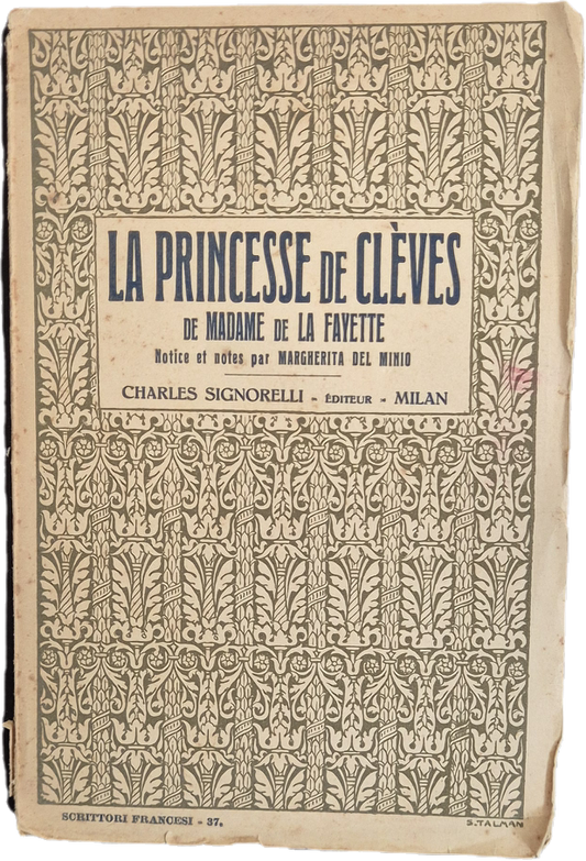 LA PRINCESSE DE CLEVES - MADAME DE LA FAYETTE - FRENCH TEXT