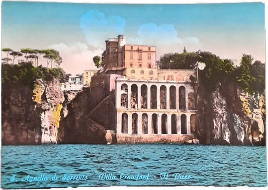 S.AGNELLO DI SORRENTO - VILLA CRAWFORD - IL PIZZO - V1964 - FG - ACQUARELLATA