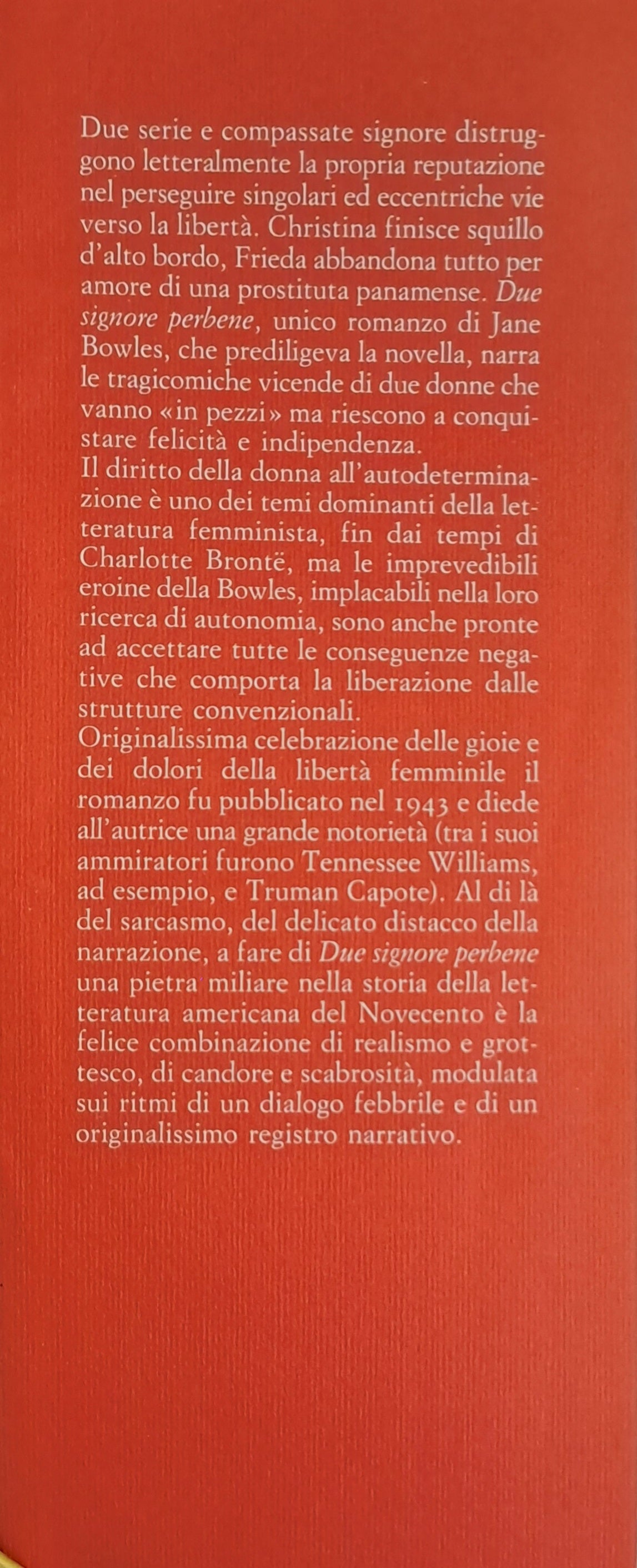 DUE SIGNORE PER BENE - JANE BOWLES