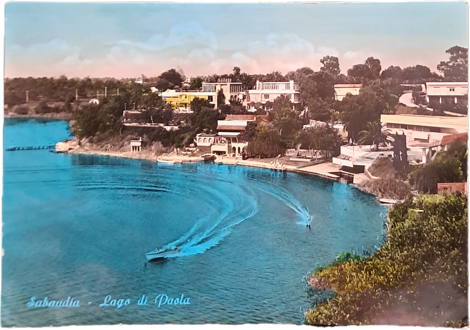 SABAUDIA - LAGO DI PAOLA - V1964 - FG - ACQUARELLATA