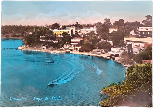 SABAUDIA - LAGO DI PAOLA - V1964 - FG - ACQUARELLATA
