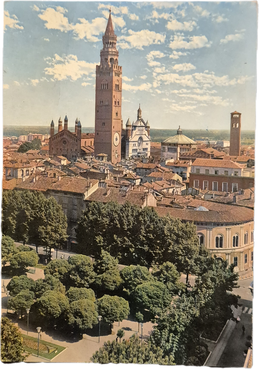 CREMONA - SCORCIO PANORAMICO CON TORRAZZO - V1963 - FG