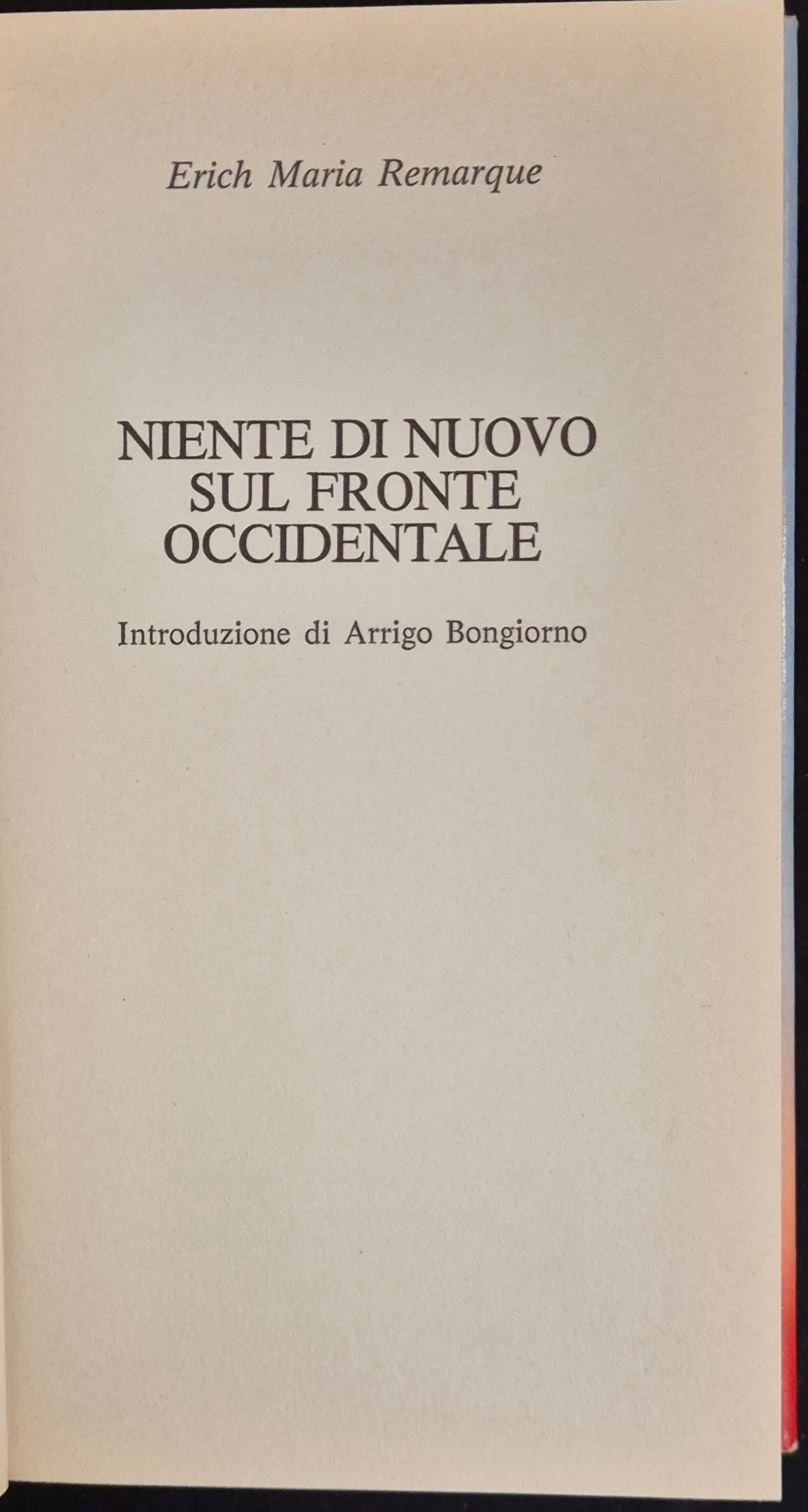 NIENTE DI NUOVO SUL FRONTE OCCIDENTALE - ERIC MARIA REMARQUE