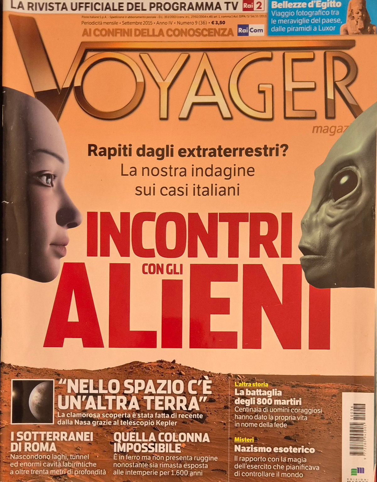 VOYAGER N. 36 -SETTEMBRE 2015 - INCONTRI CON GLI ALIENI - OUTLET DEL LIBRO