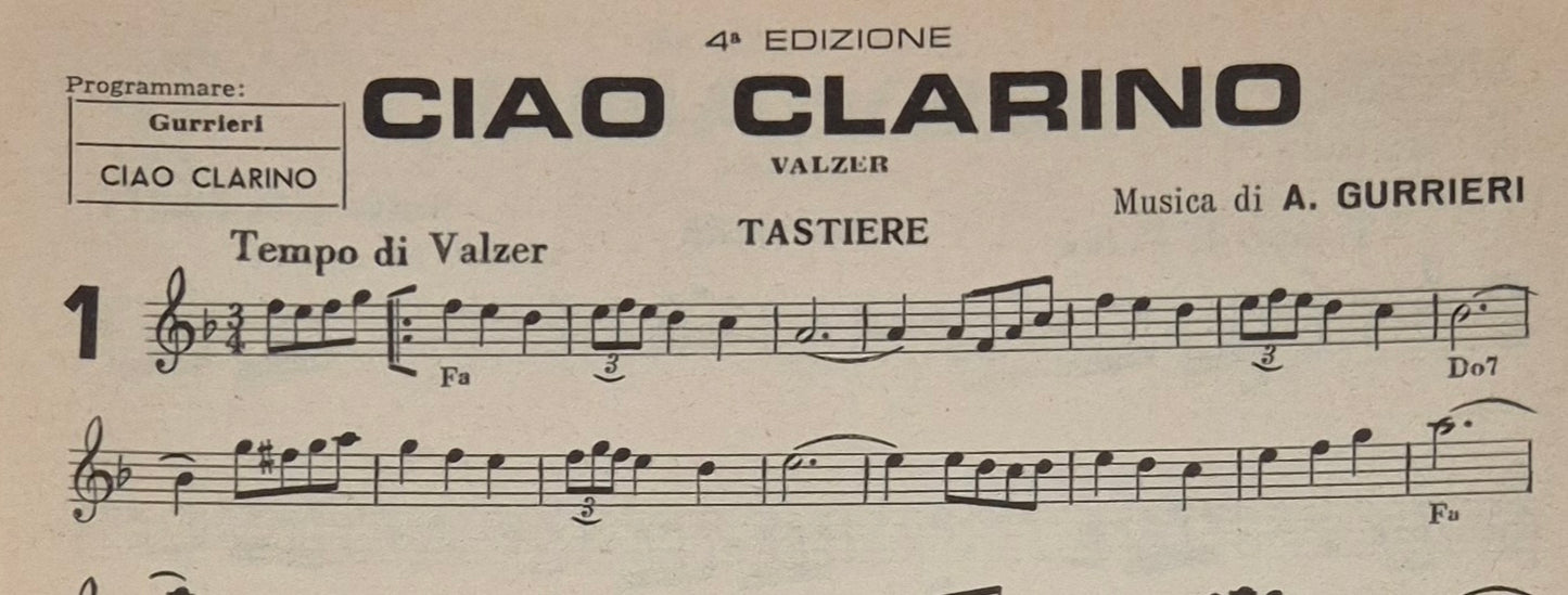 I CLASSICI DEL LISCIO  QUATTRO BRANI - SPARTITO-SHEET MUSIC