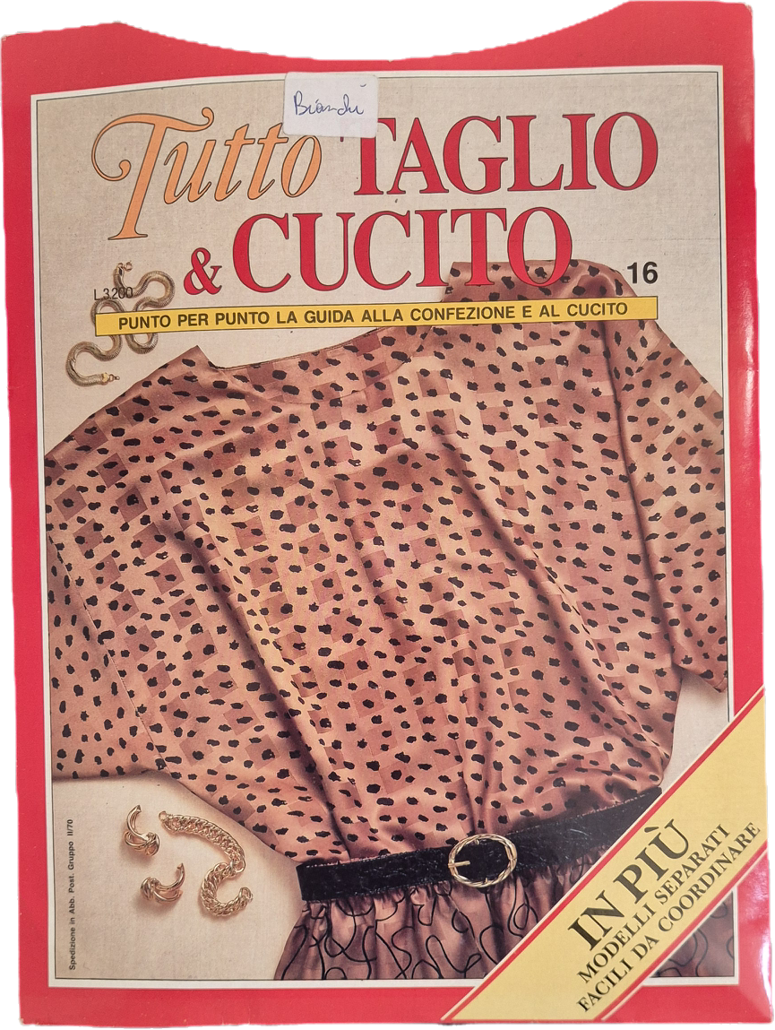 TUTTO TAGLIO E CUCITO N. 16 - CARTAMODELLO N. 4