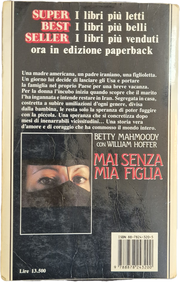 MAI SENZA MIA FIGLIA - BETTY MAHMOODY - SPERLING 1994 - OUTLET DEL LIBRO