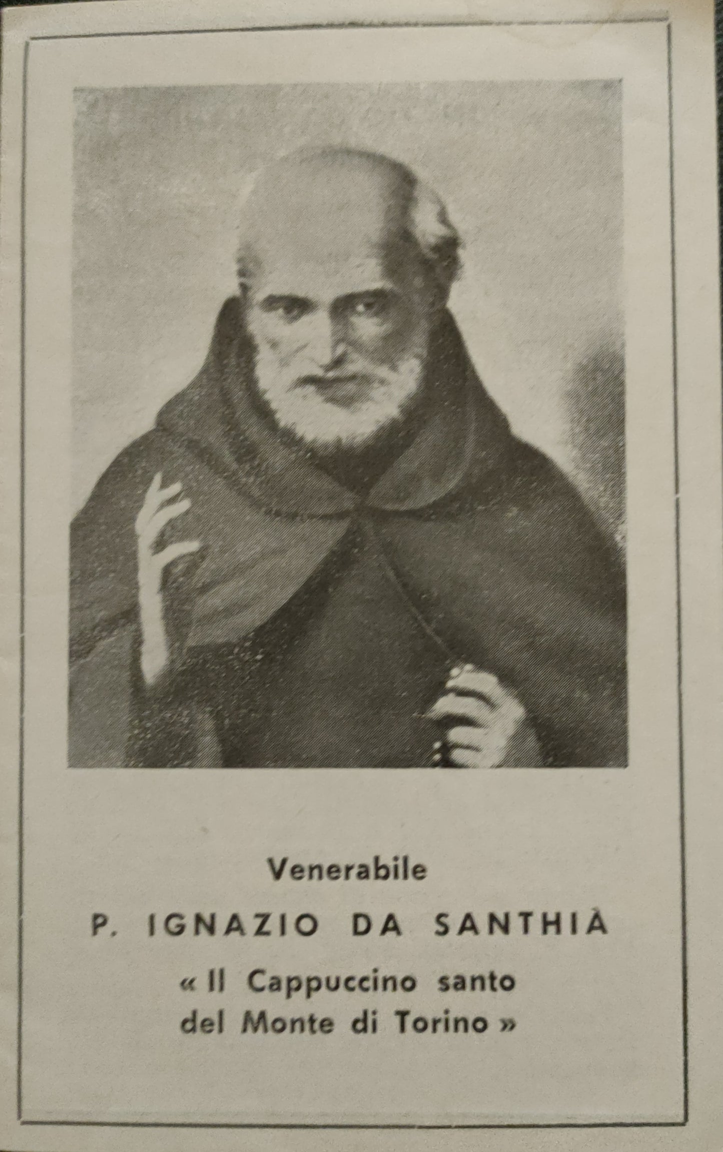 P. IGNAZIO DA SANTHIÀ - SANTINO A LIBRO - HOLY CARD