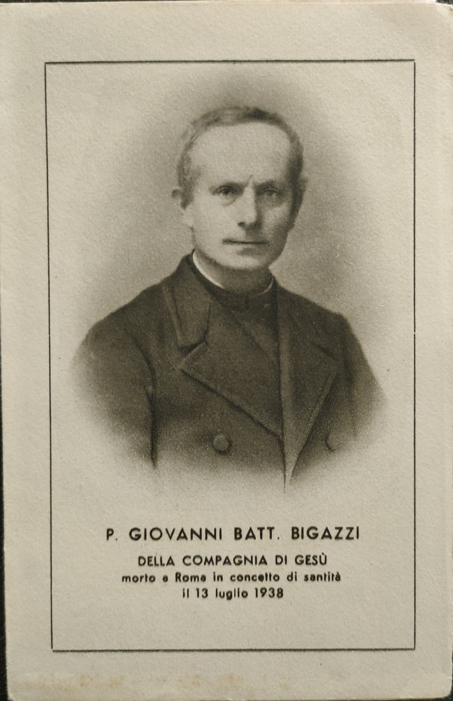 P. GIOVANNI BATT. BIGAZZI - SANTINO A LIBRO -  HOLY CARD