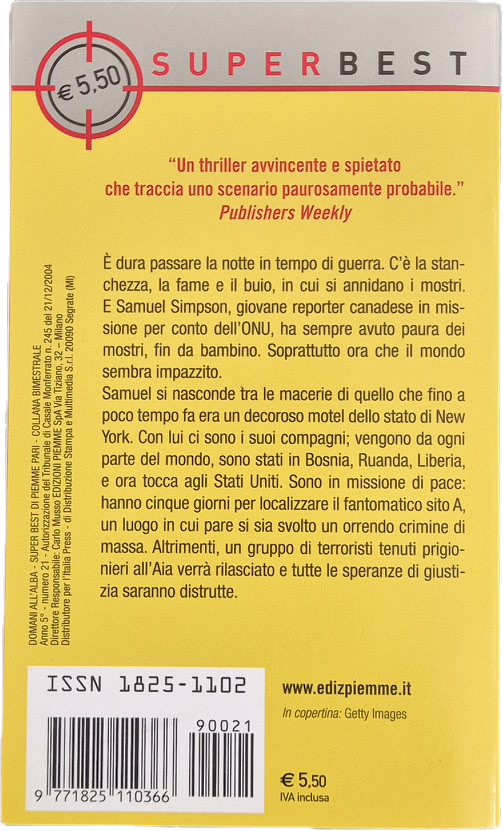 DOMANI ALL'ALBA - BRENDAN DUBOIS - PIEMME 2007 - OUTLET DEL LIBRO