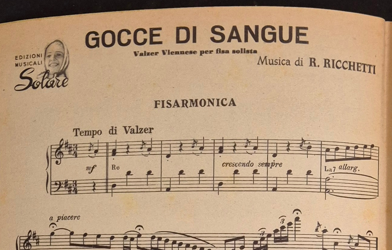 GOCCE DI SANGUE - BAMBI - BALLA LA NONNA -  SPARTITO-SHEET MUSIC FISARMONICA