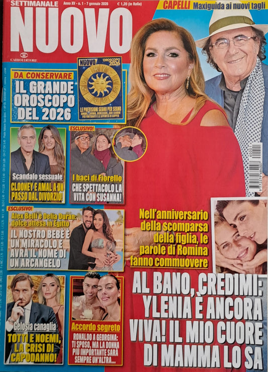 SETTIMANALE NUOVO 7 GENNAIO 2026 - AL BANO-ALEX BELLI-CLOONEY-OUTLET DEL LIBRO