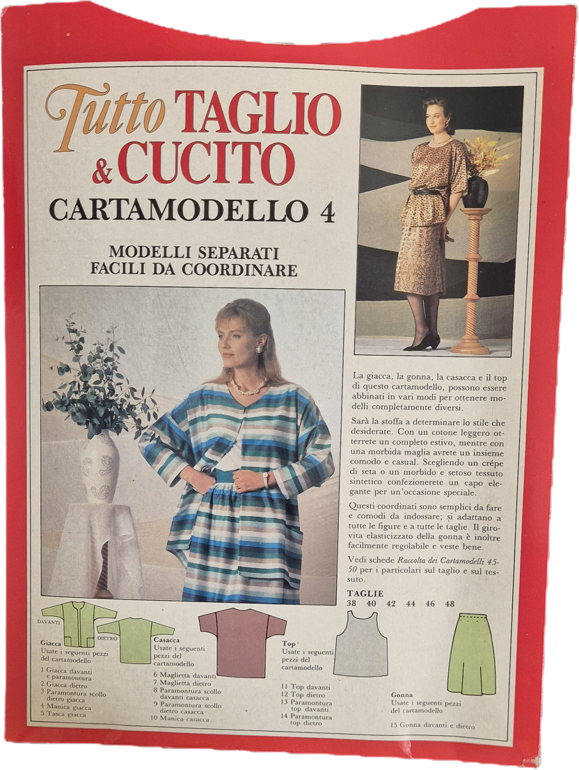 TUTTO TAGLIO E CUCITO N. 16 - CARTAMODELLO N. 4