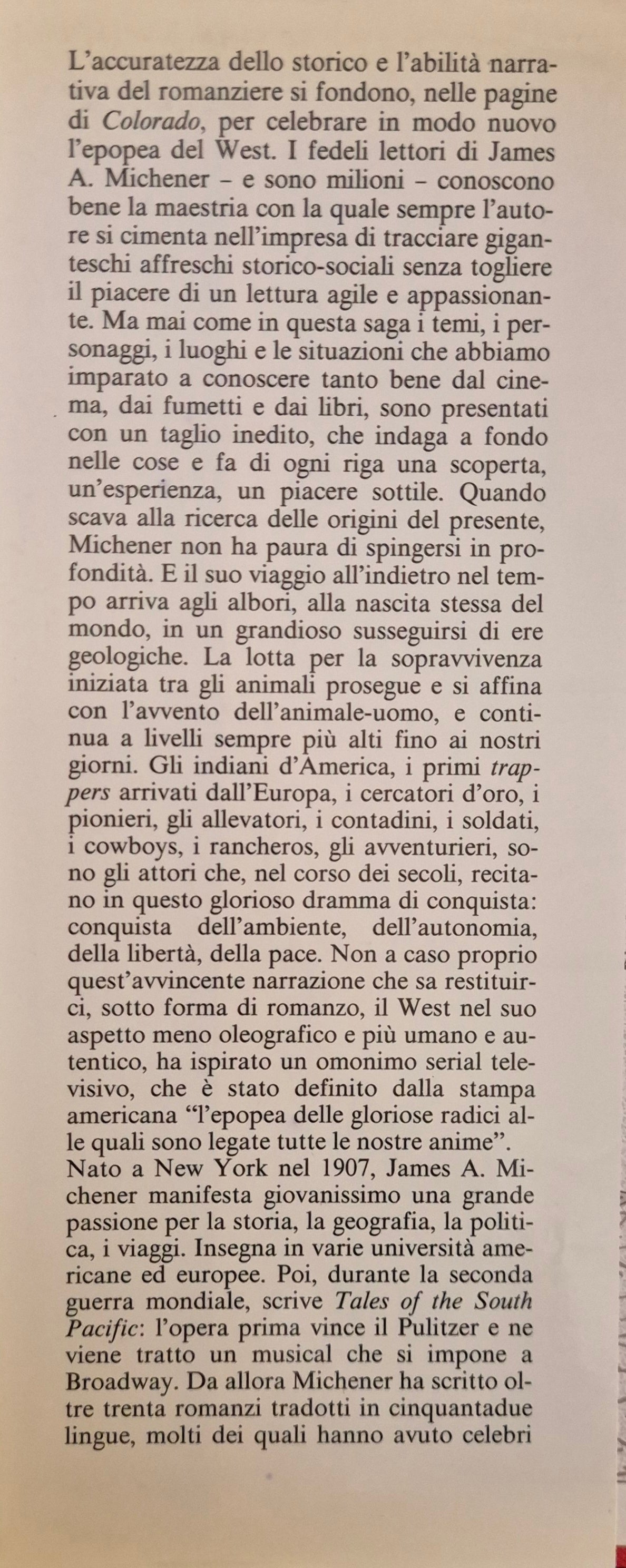 COLORADO - JAMES A. MICHENER