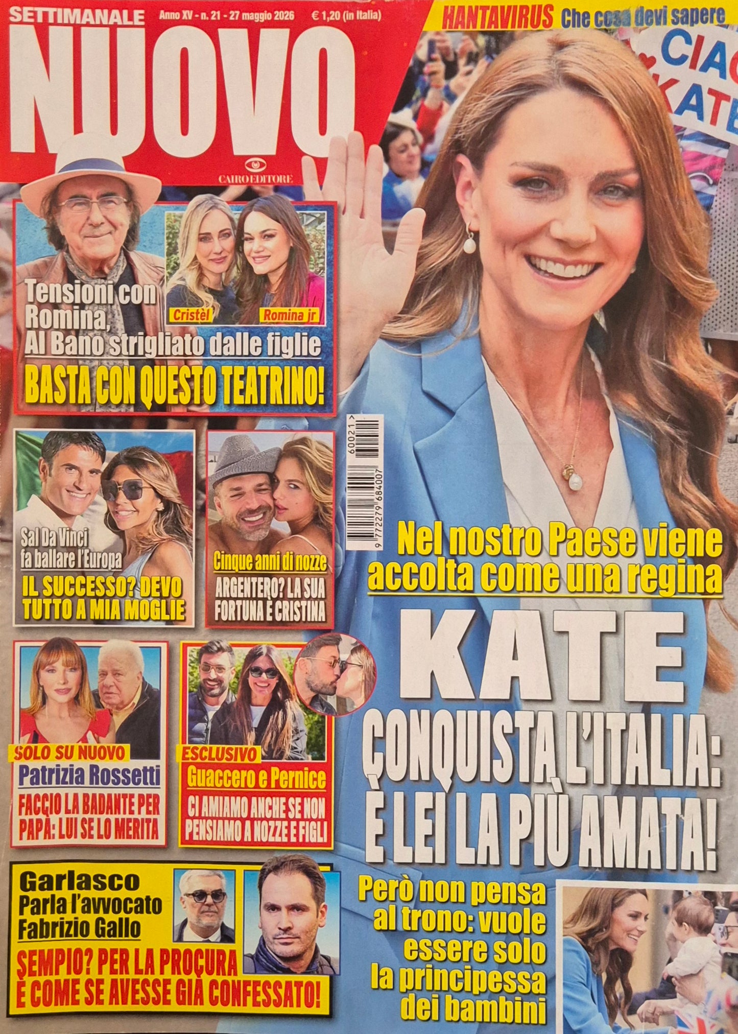 SETTIMANALE NUOVO 27 MAGGIO 2026 - KATE-SAL DA VINCI-AL BANO