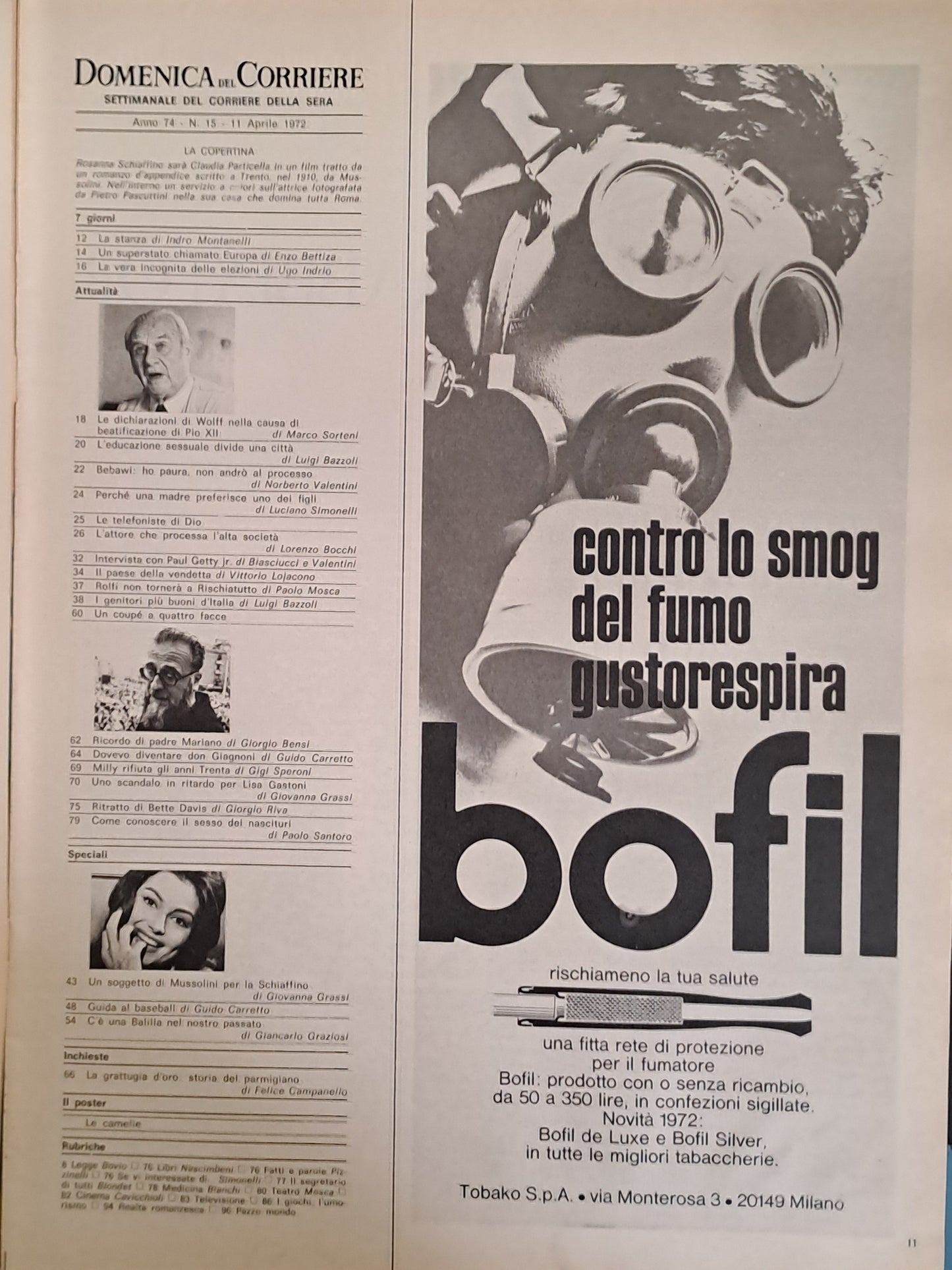 DOMENICA DEL CORRIERE N. 15 - 11 APRILE 1972
