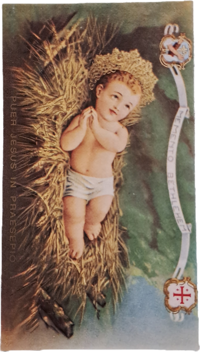 PUER JESUS IN PRAESEPIO - HOLY-CARD