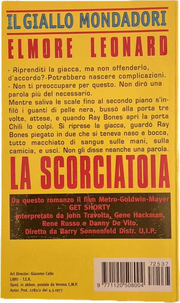 LA SCORCIATOIA - ELMORE LEONARD - GIALLO MONDADORI N. 2537