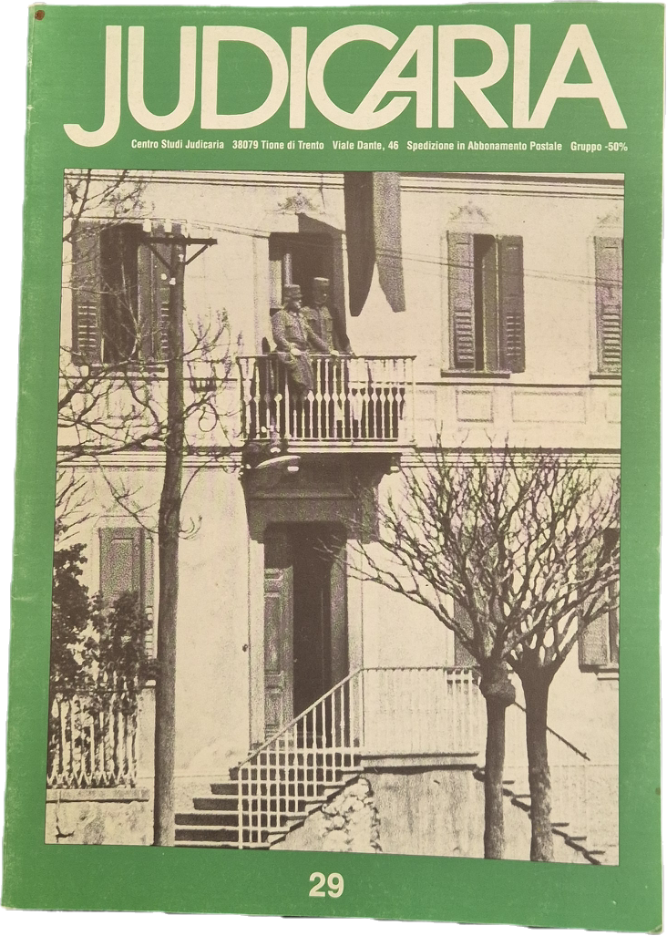 JUDICARIA N. 29 - AGOSTO 1995