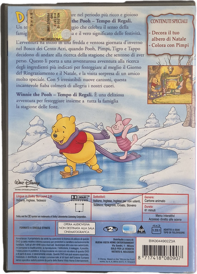 WINNIE THE POOH. TEMPO DI REGALI - DVD