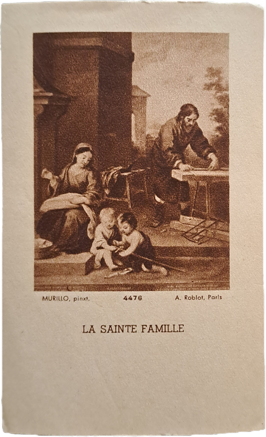 LA SAINTE FAMILLE -HOLY CARD
