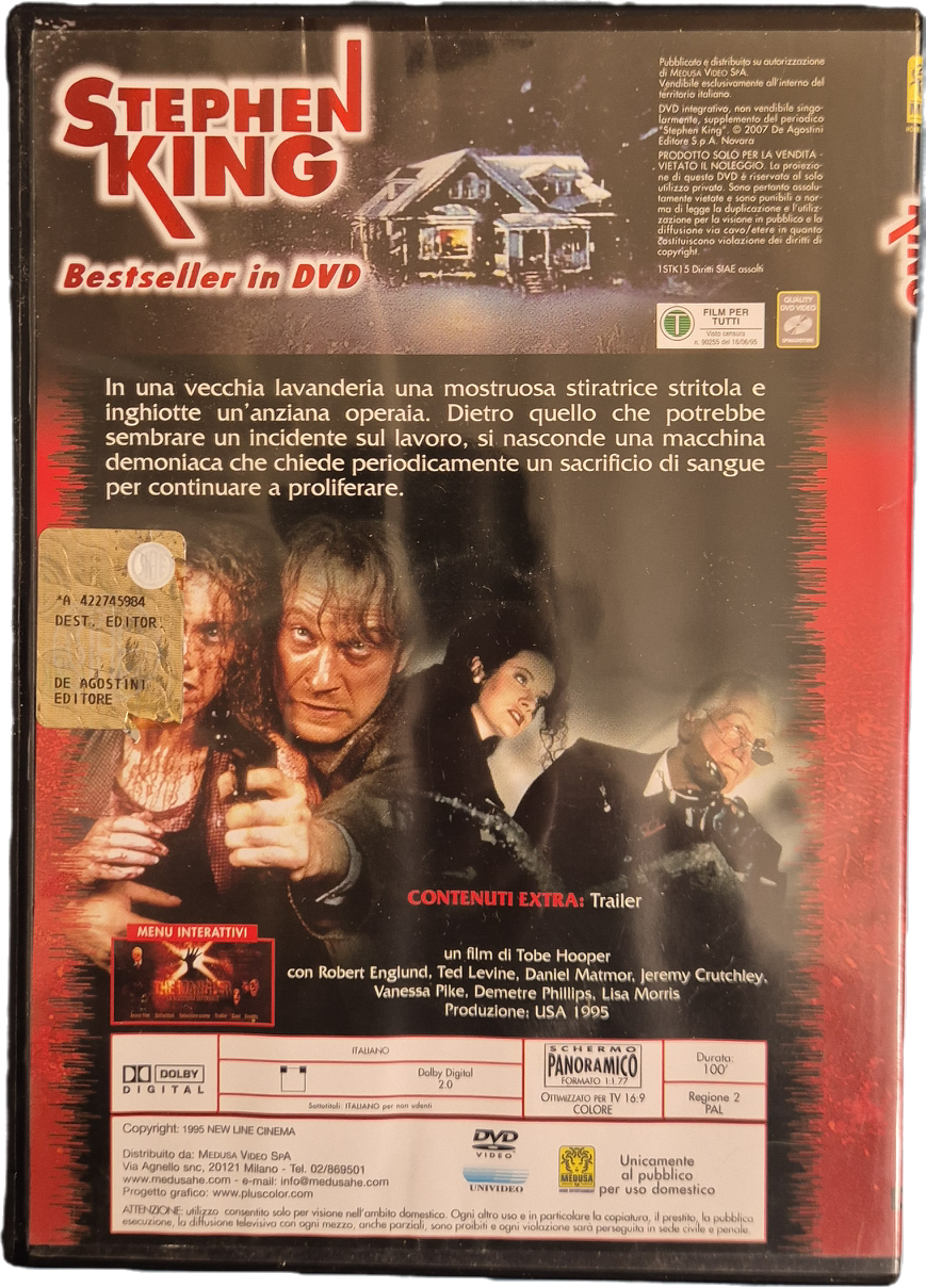 THE MANGLER. LA MACCHINA INFERNALE - STEPHEN KING - DVD