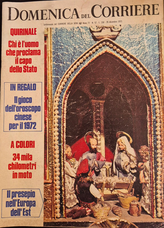 DOMENICA DEL CORRIERE 28 DICEMBRE 1971 -QUIRINALE-PERTINI