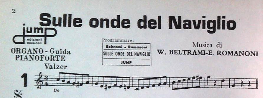 SULLE ONDE DEL NAVIGLIO - 12 BALLI POPOLARI - SPARTITI-SHEET MUSIC