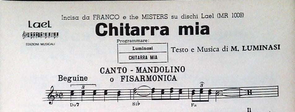 FRANCO E THE MISTERS - 2 BRANI - SPARTITO-SHEET MUSIC