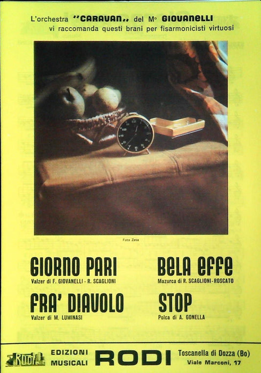 ORCHESTRA CARAVAN DEL MAESTRO GIOVANELLI - 4 BRANI - SPARTITO-SHEET MUSIC