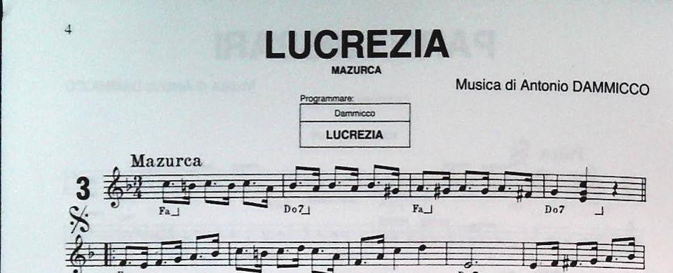 IL LISCIO DI ANTONIO DAMMICCO - 6 BRANI - SPARTITO-SHEET MUSIC