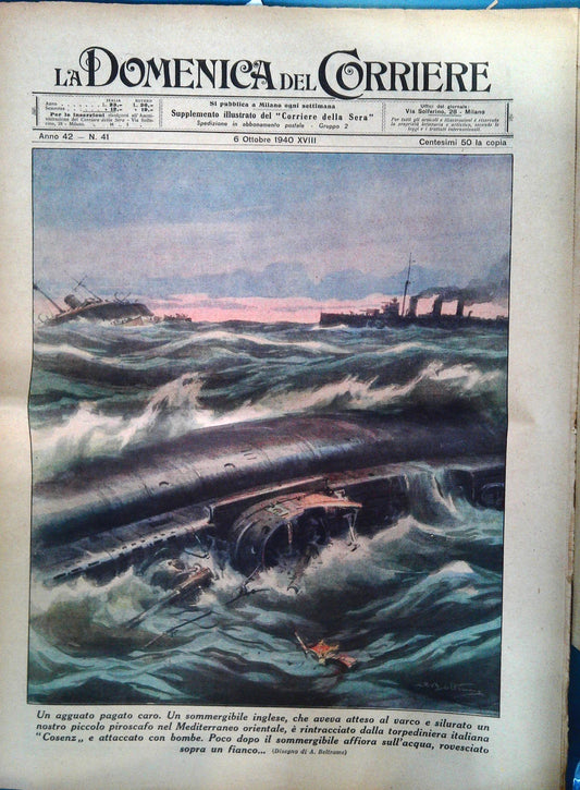 DOMENICA DEL CORRIERE 6 OTTOBRE 1940