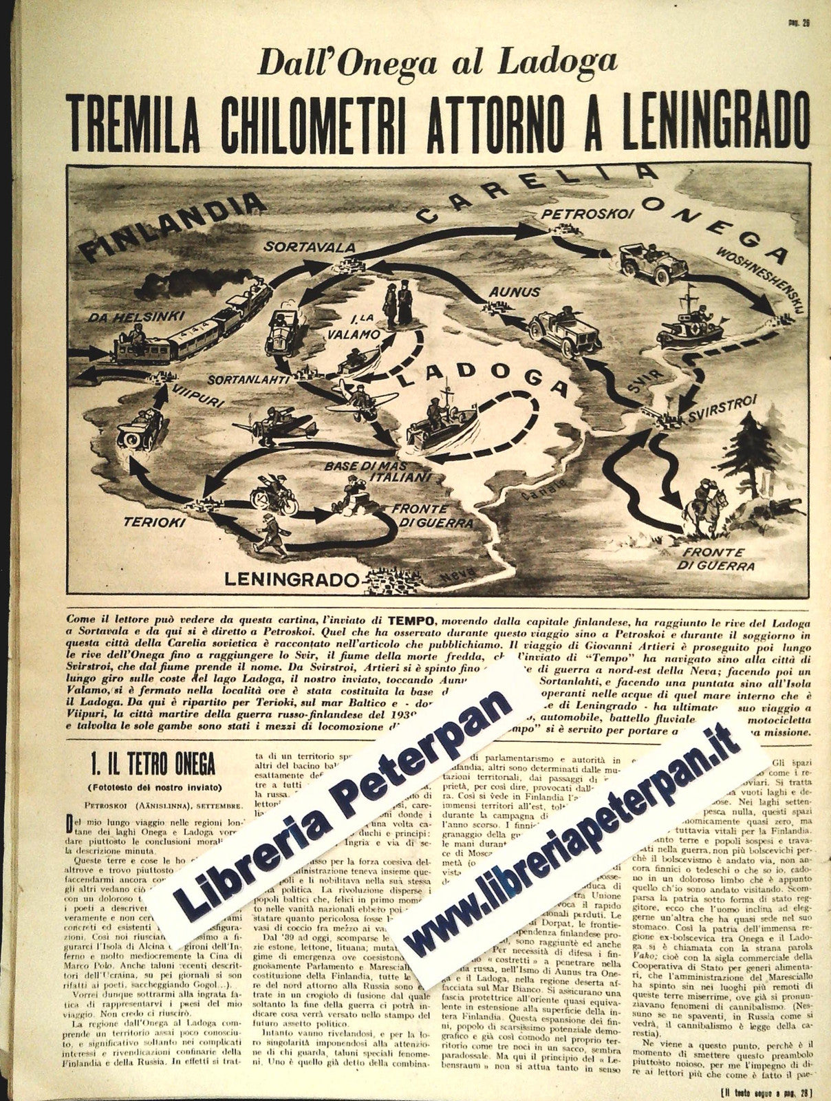 TREMILA CHILOMETRI ATTORNO A LENINGRADO - CLIPPING-RITAGLIO DI GIORNALE