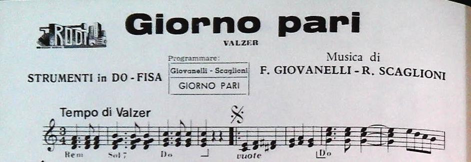 ORCHESTRA CARAVAN DEL MAESTRO GIOVANELLI - 4 BRANI - SPARTITO-SHEET MUSIC