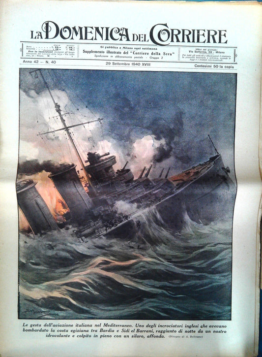 DOMENICA DEL CORRIERE 29 SETTEMBRE 1940