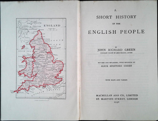 A SHORT HISTORY OF THE ENGLISH PEOPLE - JOHN RICHARD GREEN - 1936 - ENGLISH TEXT