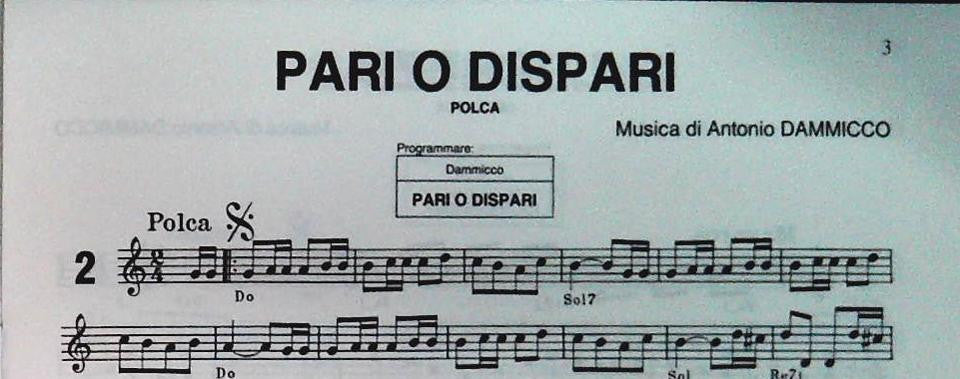 IL LISCIO DI ANTONIO DAMMICCO - 6 BRANI - SPARTITO-SHEET MUSIC