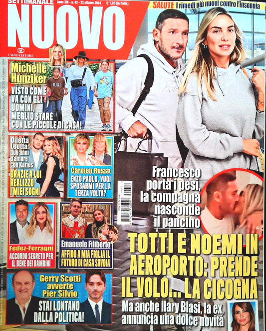 SETTIMANALE NUOVO - 23 OTTOBRE 2024 -TOTTI-HUNZIKER-D. LEOTTA-OUTLET DEL LIBRO